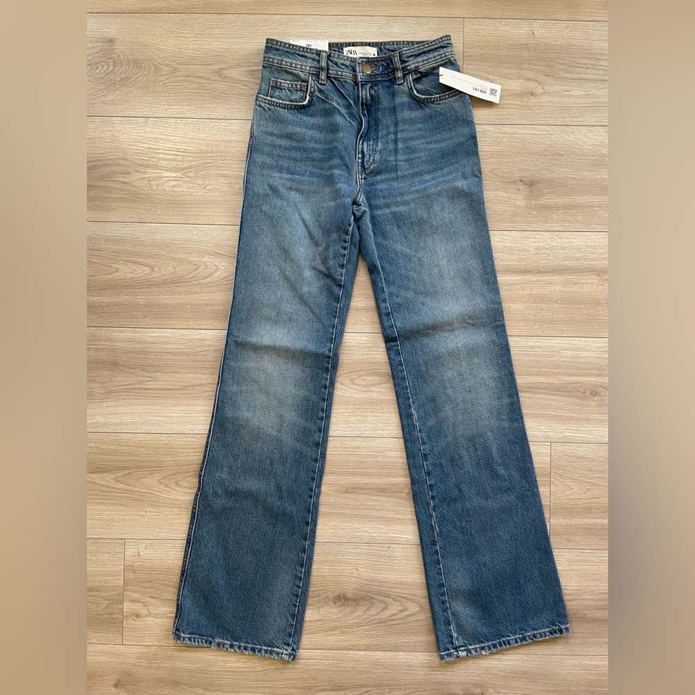 Zara Mid-Wash Blue Denim Jeans